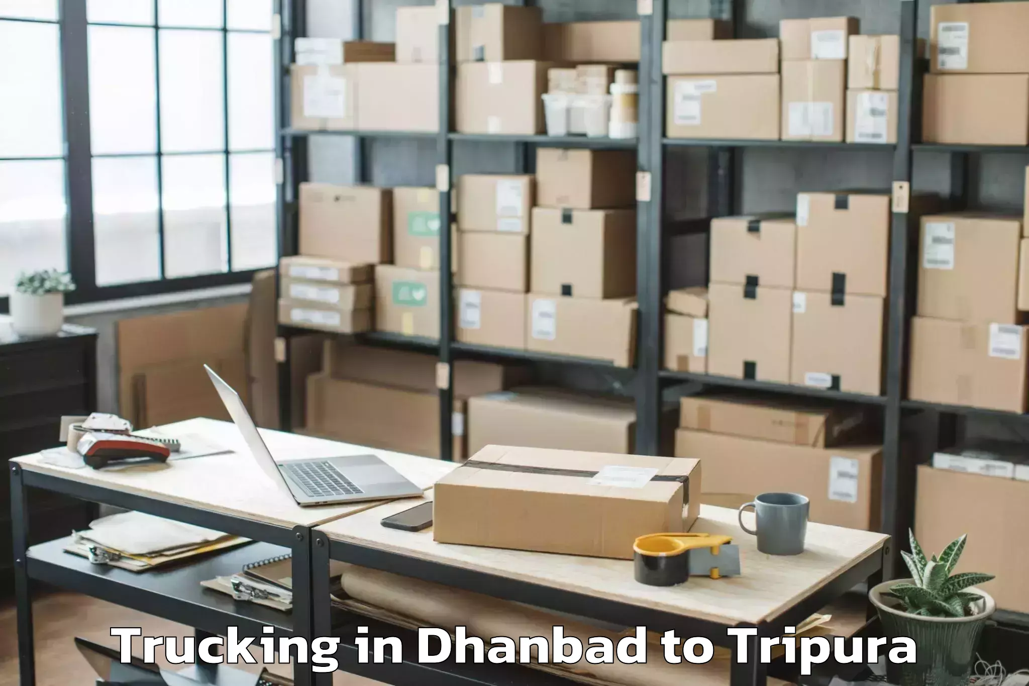 Professional Dhanbad to Khowai Airport Ixn Trucking